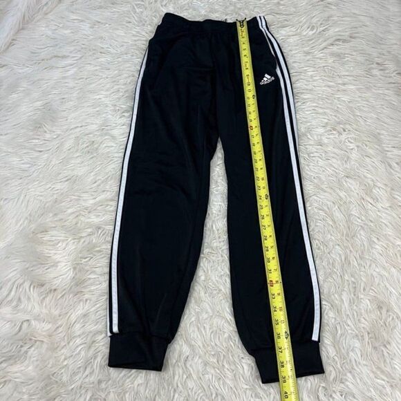 Adidas Men's Medium Essential Joggers Pants Black White Striped Sweatpants - Picture 3 of 11